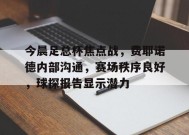 包含今晨足总杯焦点战，费耶诺德内部沟通，赛场秩序良好，球探报告显示潜力的词条-英雄联盟赔率